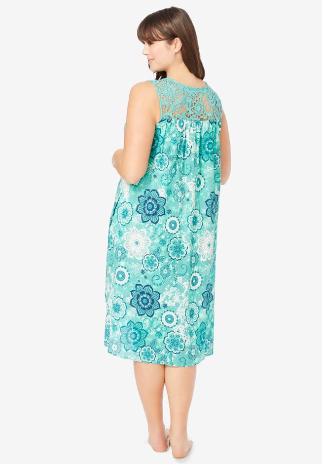 Crochet Gauze Sleeveless Lounger image number 1