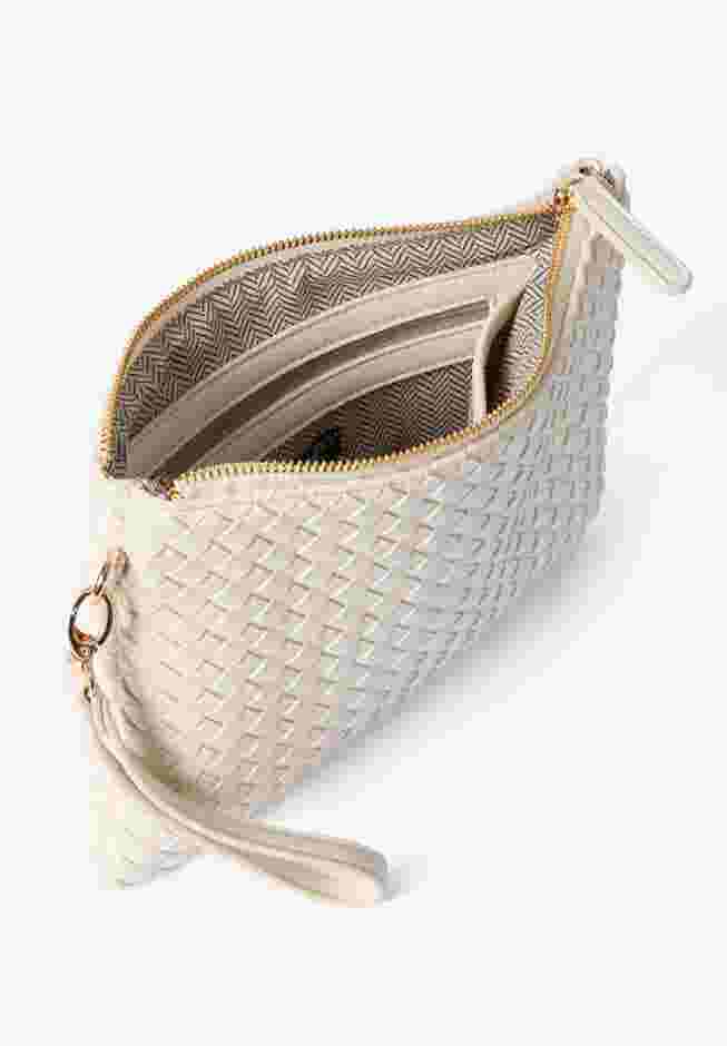 Woven Faux Leather Crossbody Bag image number 1