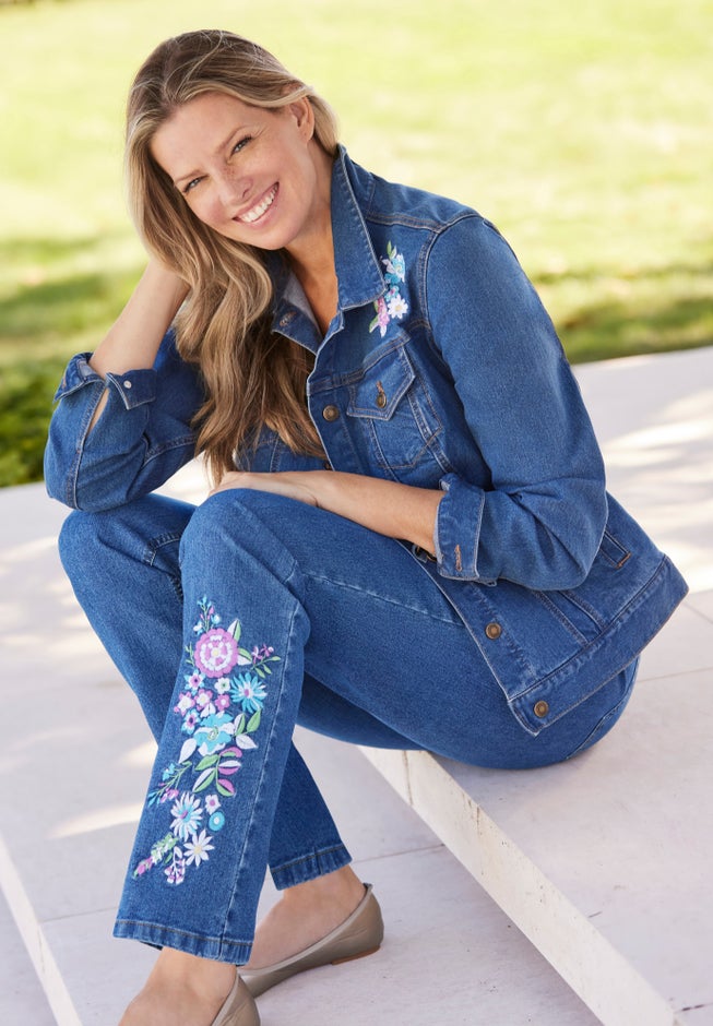 Stretch Denim Jean Jacket image number 4