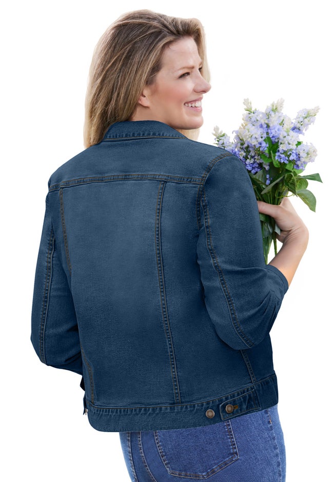 Stretch Denim Jean Jacket image number 1