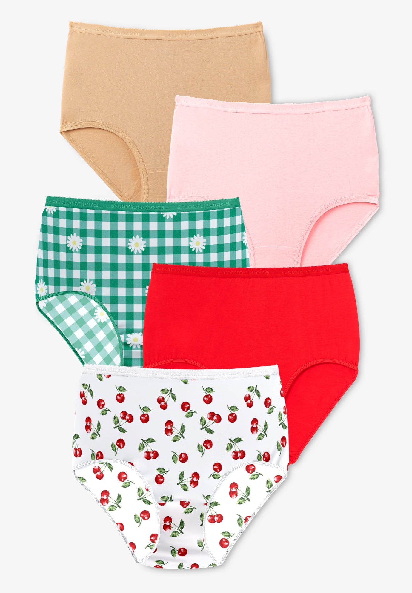 5-Pack Tag-free Full Coverage Cotton Brief image number 1