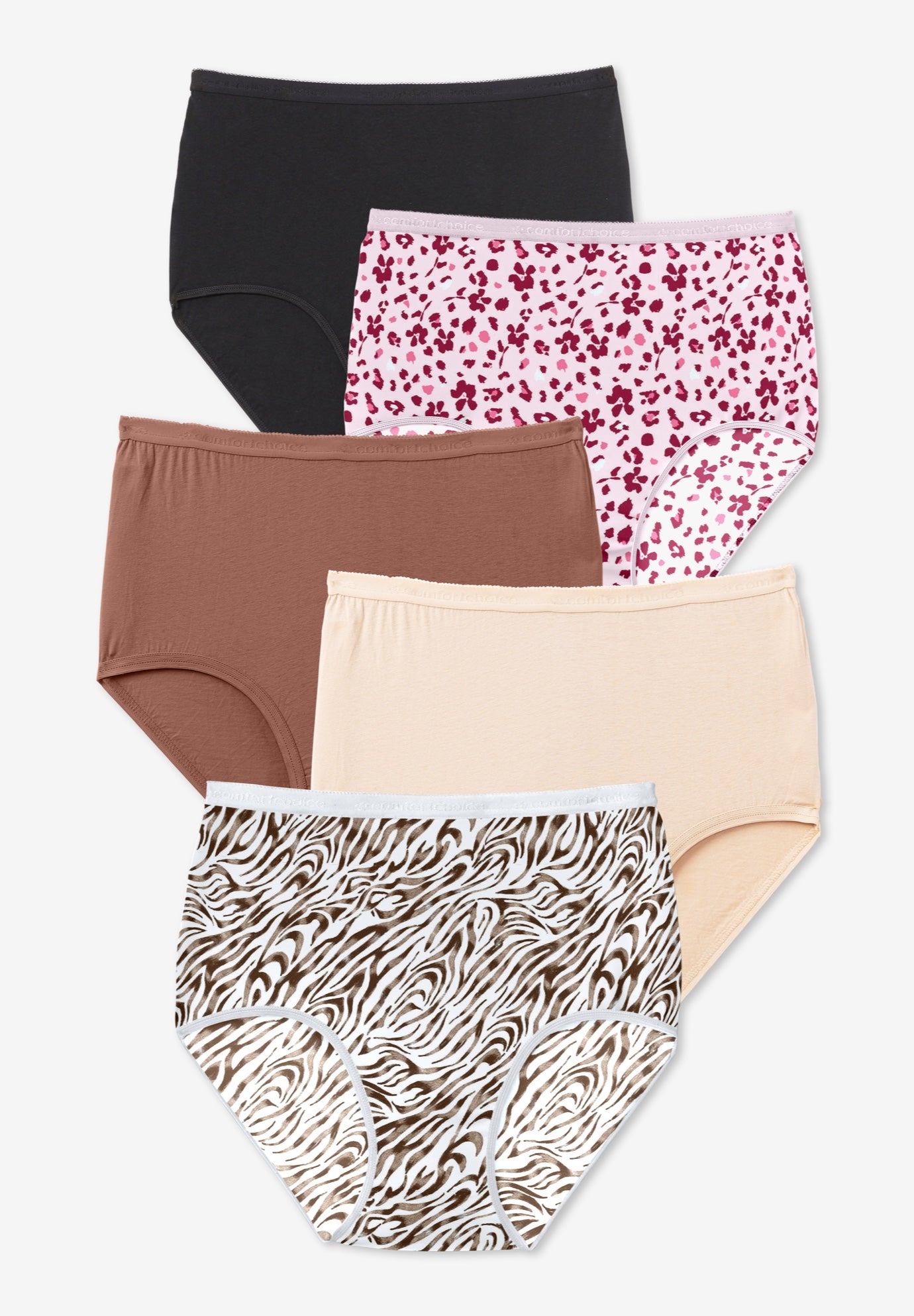 5-Pack Tag-free Full Coverage Cotton Brief image number 0