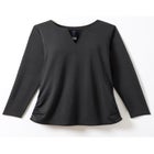 Split-Neck Long Sleeve Swim Tee with Built-In Bra image number 1