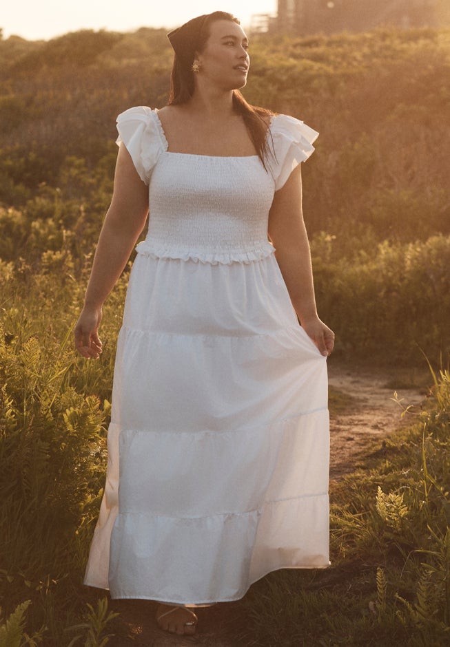 Smocked Tiered Maxi Dress image number 3