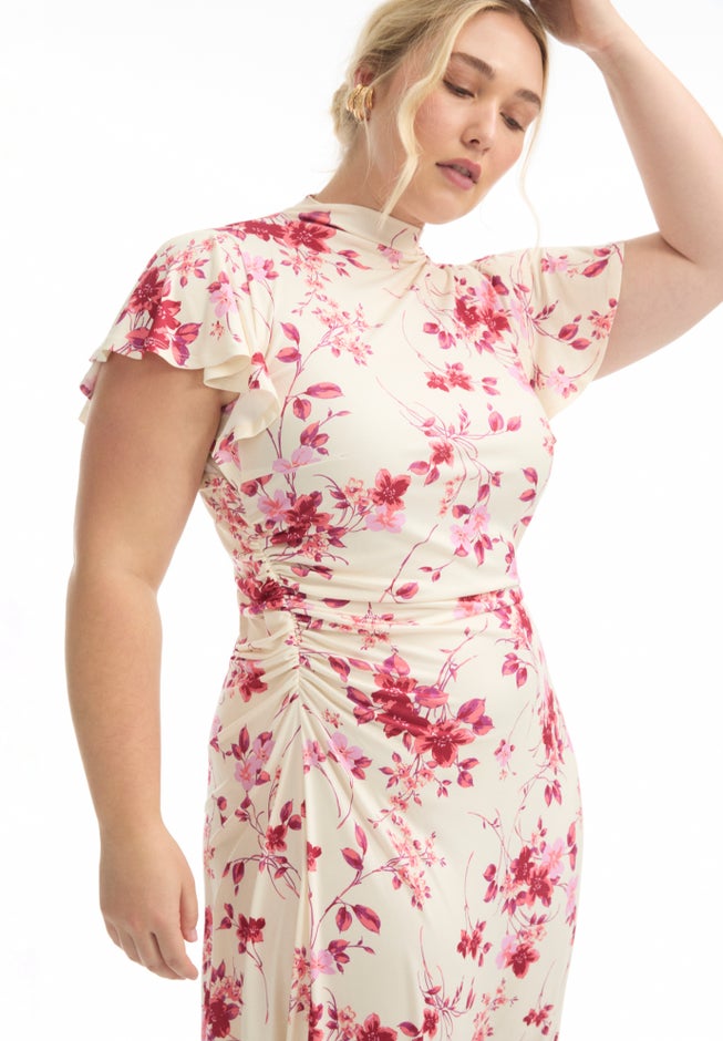 Gathered Front Midi Dress image number 2