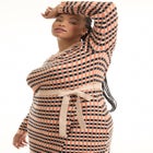 Faux Wrap Sweater Midi Dress image number 2