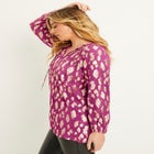 Metallic Print Blouse image number null