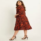 Printed Gauze Shirtdress image number null