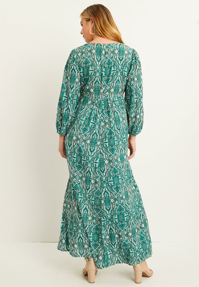 Puff-Sleeve Shirtdress image number 1