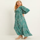 Puff-Sleeve Shirtdress image number null