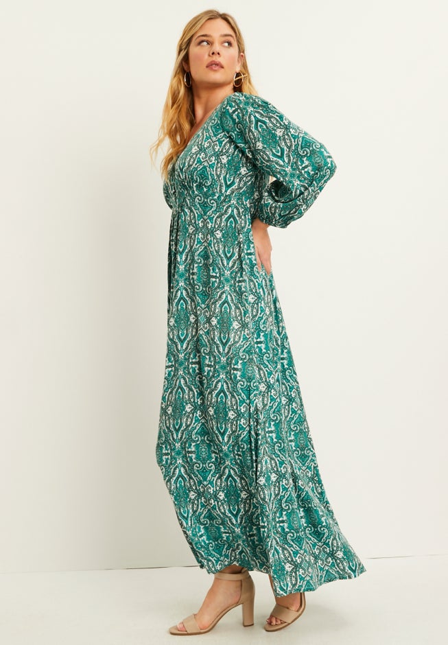 Puff-Sleeve Shirtdress image number 2