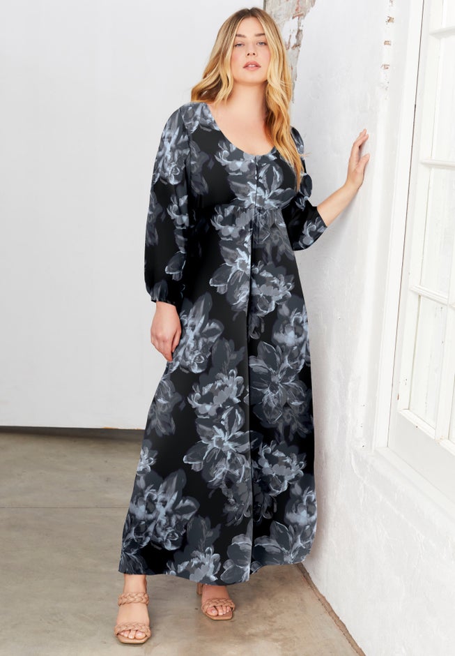 Puff-Sleeve Shirtdress image number 0