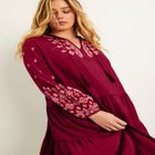 Coraline Embroidered Peasant Dress image number null