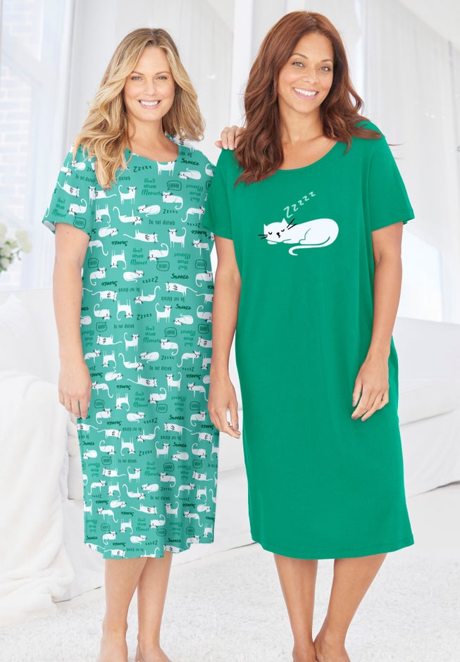 2-Pack Long Sleepshirts image number 4