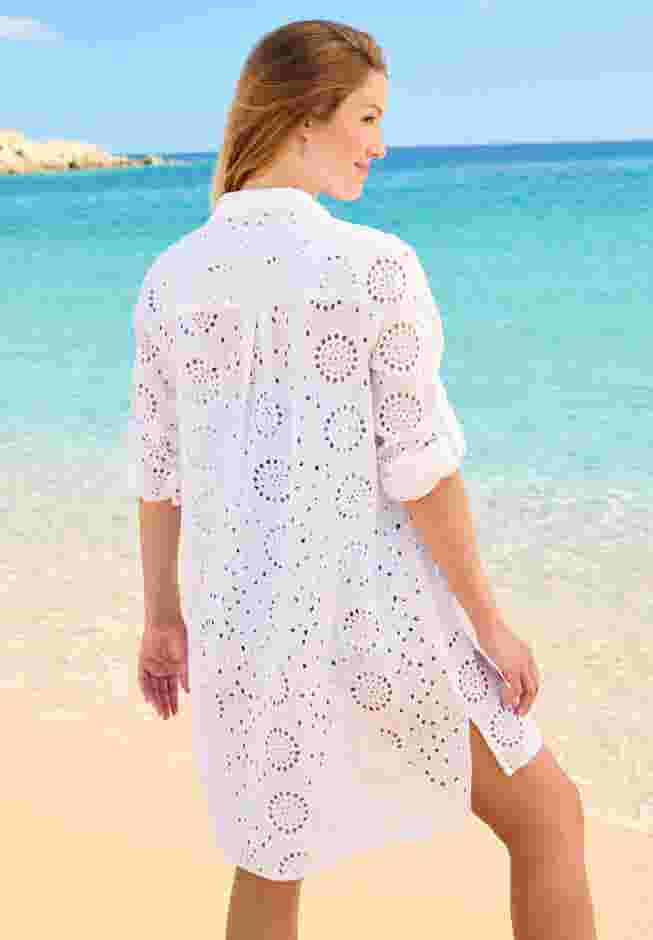 Eyelet Cover-Up Shirt image number 1