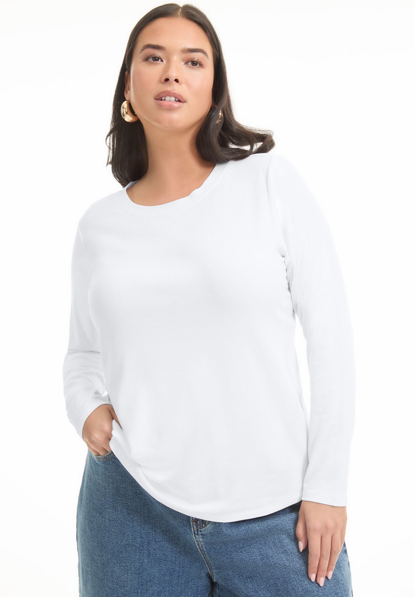 Ribbed Crewneck Top image number 1