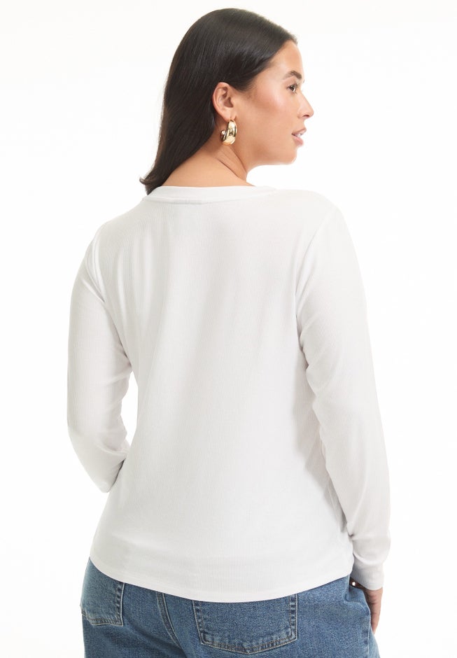 Ribbed Crewneck Top image number 2