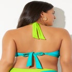 Romancer Colorblock Halter Triangle Bikini Top image number null