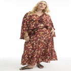 Tiered Printed Maxi Skirt image number null