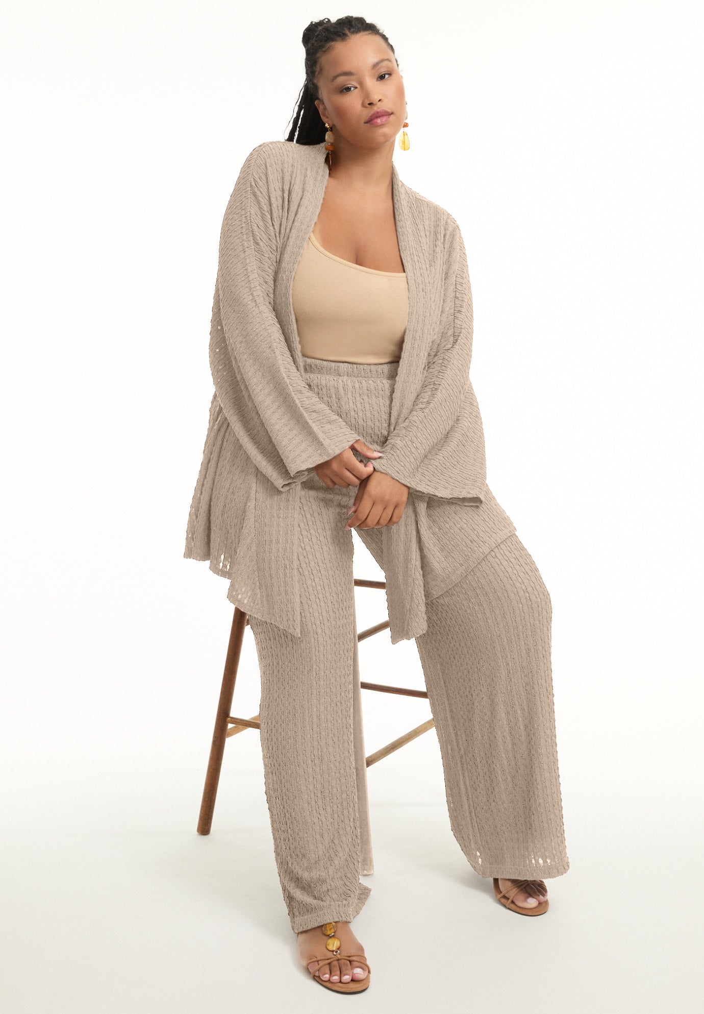 Knitted Pull-On Pants image number 3