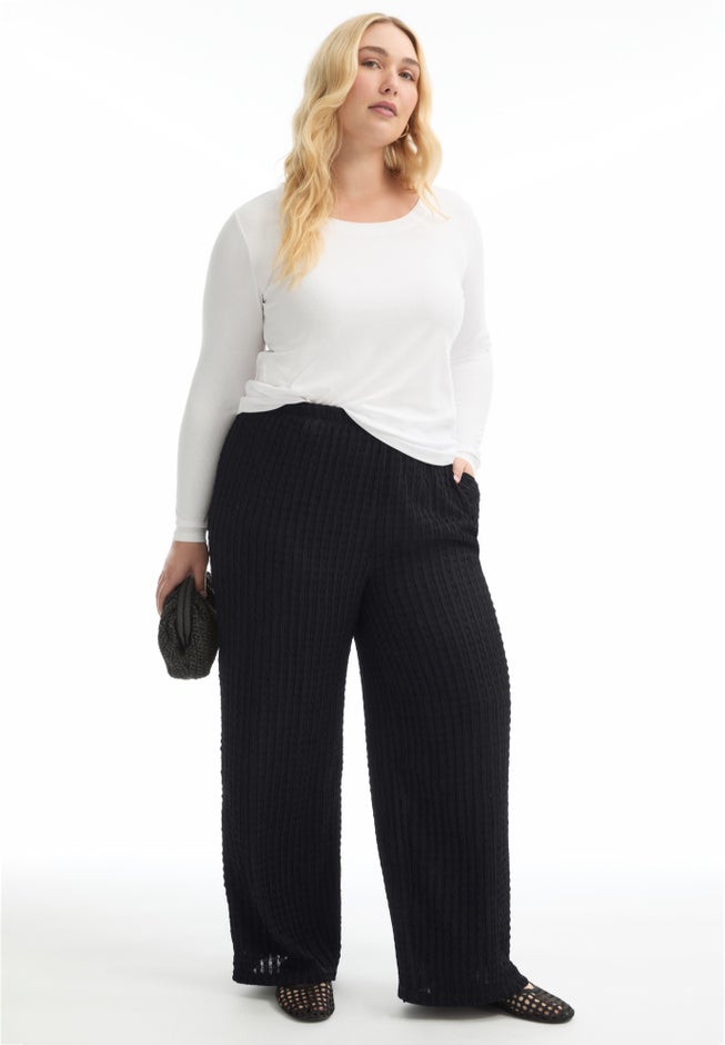 Knitted Pull-On Pants image number 3