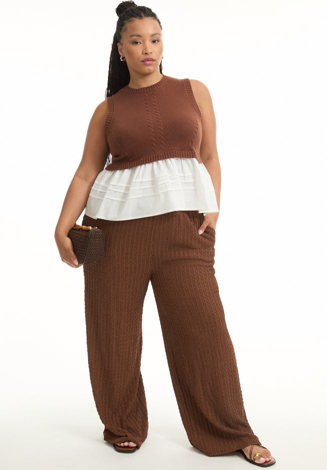 Knitted Pull-On Pants image number 0