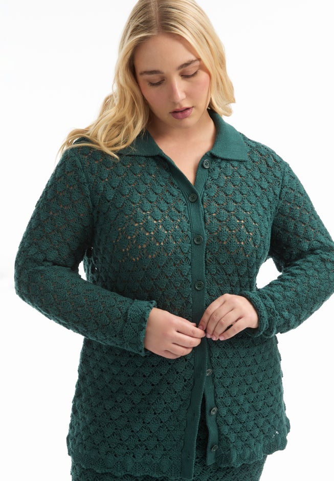 Crochet Button Down Shirt image number 2