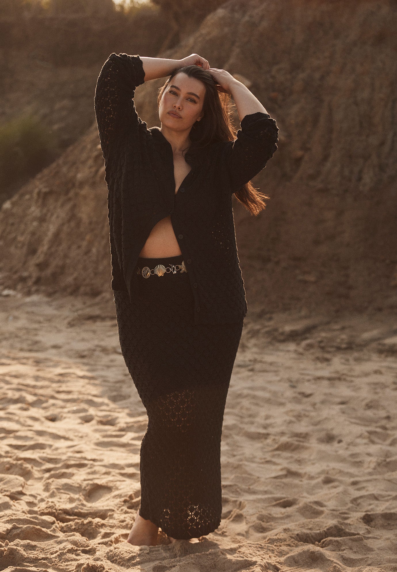 Crochet Button Down Shirt image number 1