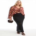 Ruffle Tie-Front Top image number null