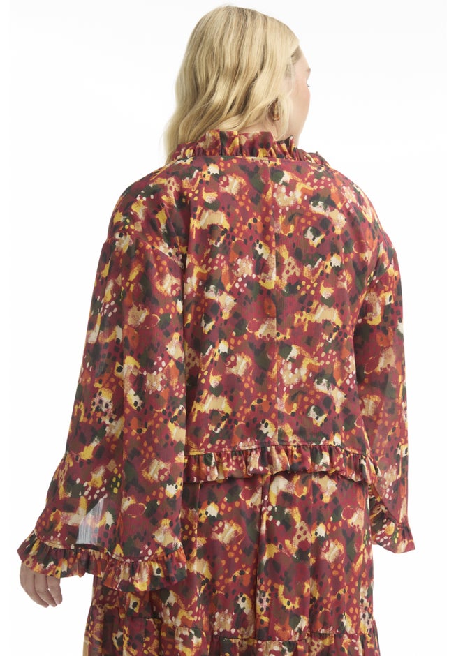 Ruffle Tie-Front Top image number null