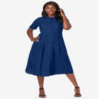 Eyelet Shirt Dress image number null