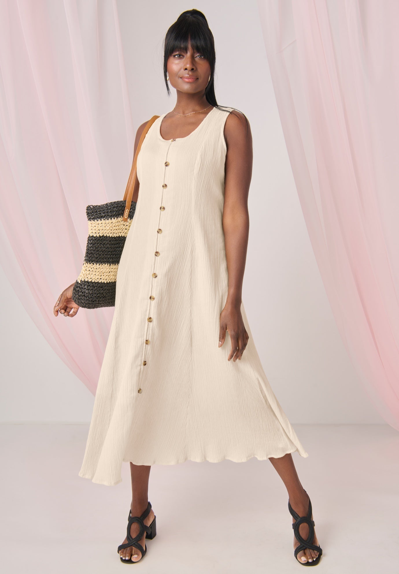 Button Down Gauze Dress image number 0