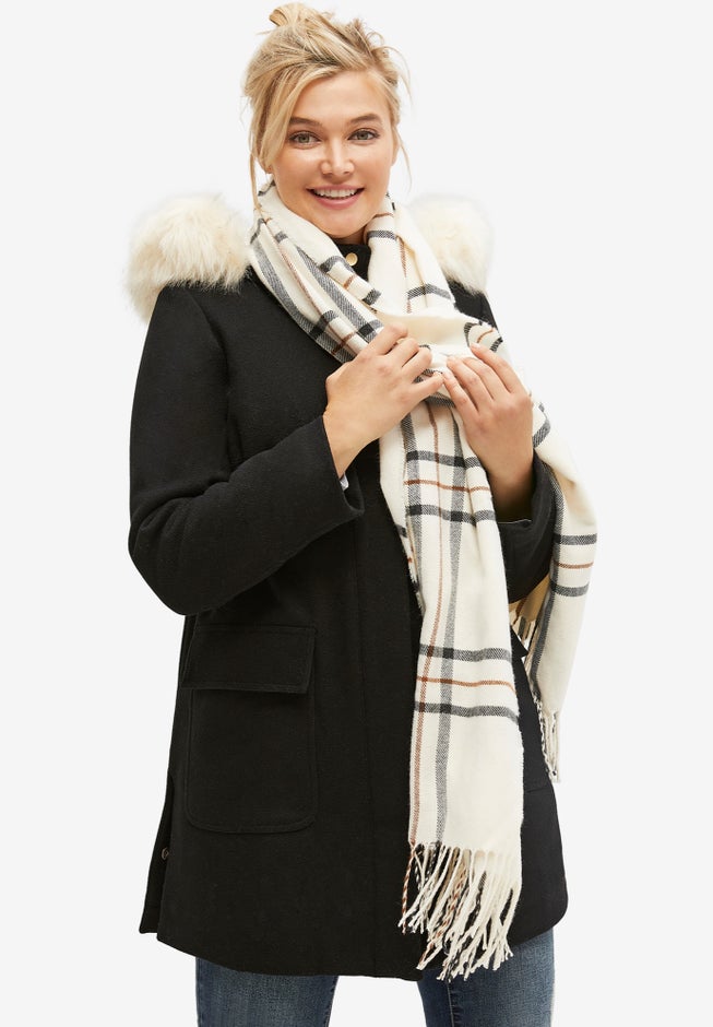 Fringe Trim Scarf image number null