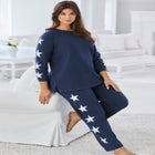 Dreams & Co&reg; Side Print Pajama Set image number null