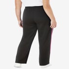 Cotton French Terry Straight-Leg Pull-On Side-Stripe Pants image number null