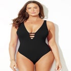 Strappy Plunge One Piece Swimsuit image number null
