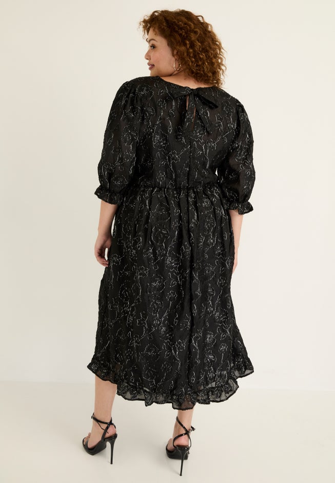 Metallic Jacquard Dress image number null
