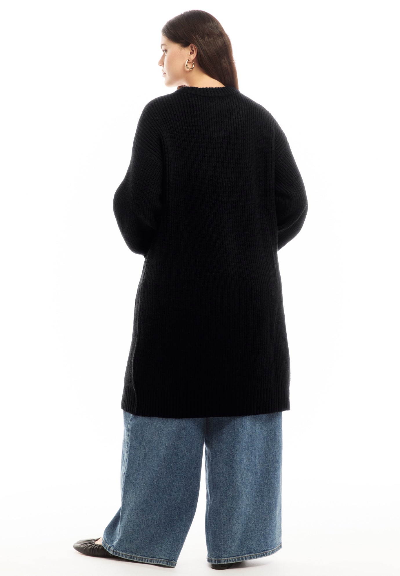 Midi-Length Button-Down Cardigan image number 1