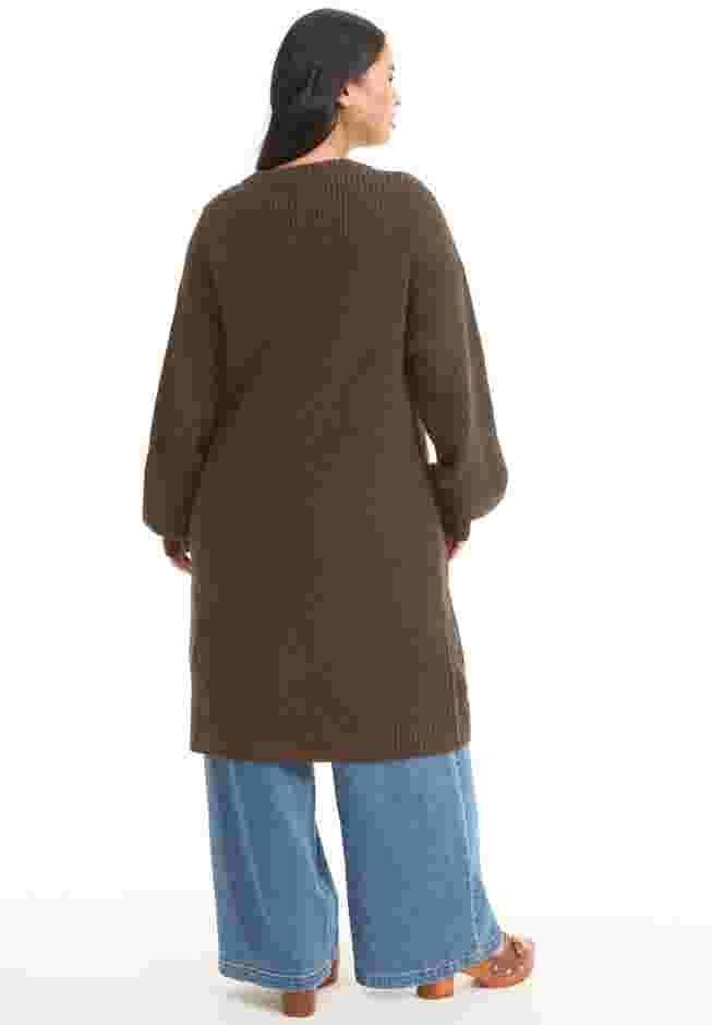 Midi-Length Button-Down Cardigan image number 1