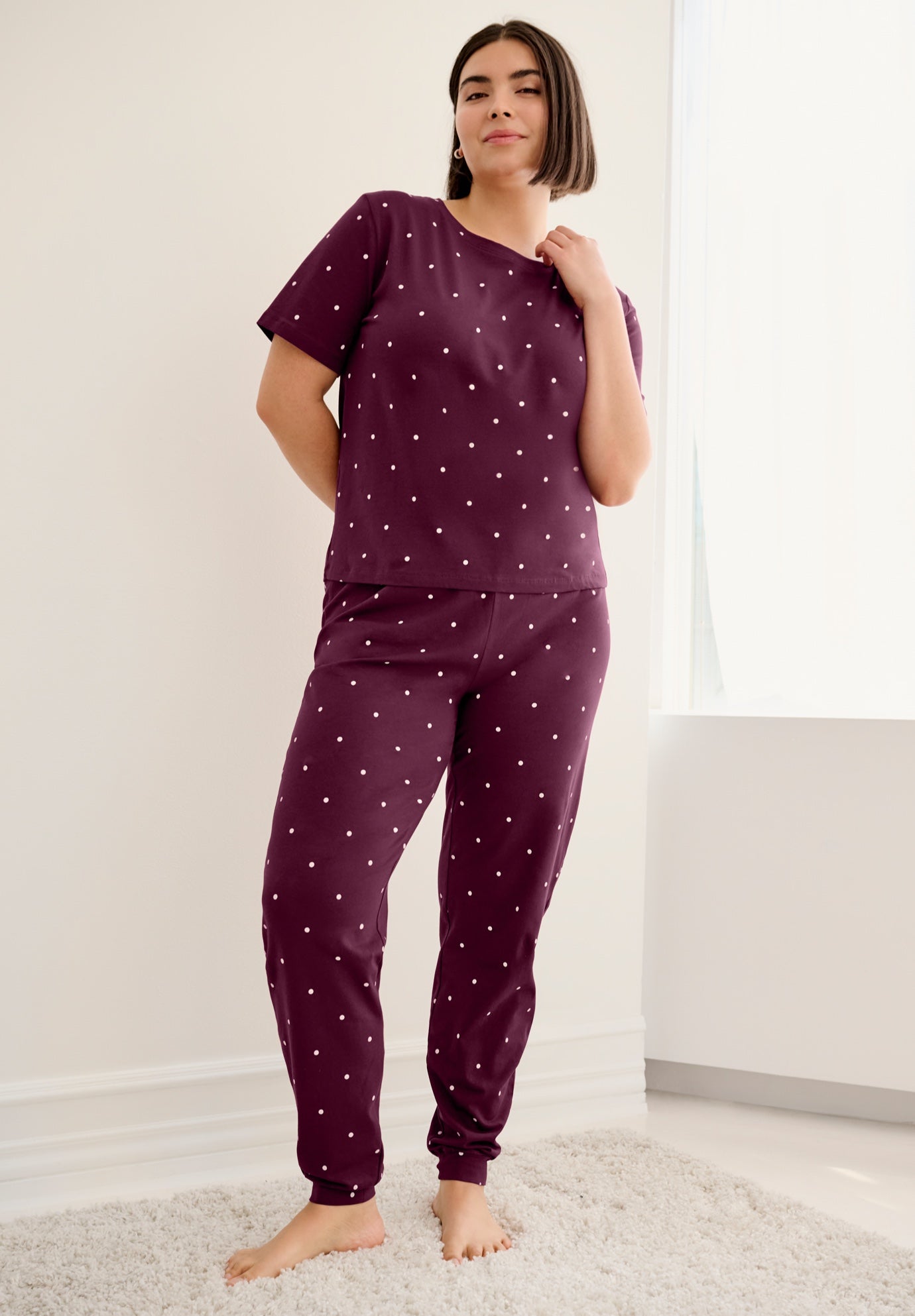 Short Sleeve Tee & Jogger 2-Piece Sleep Set image number 2