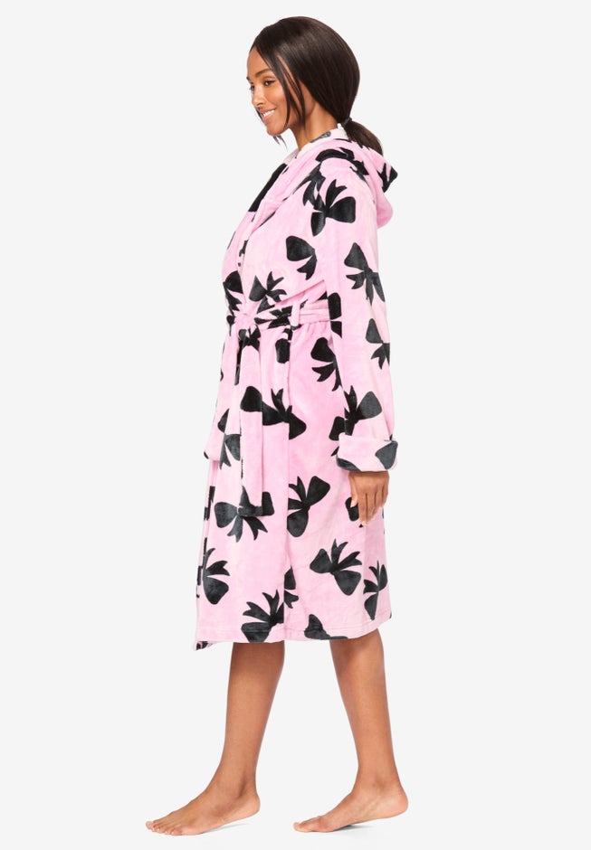 Dreams & Co&reg; Plush Hooded Wrap Robe image number 3