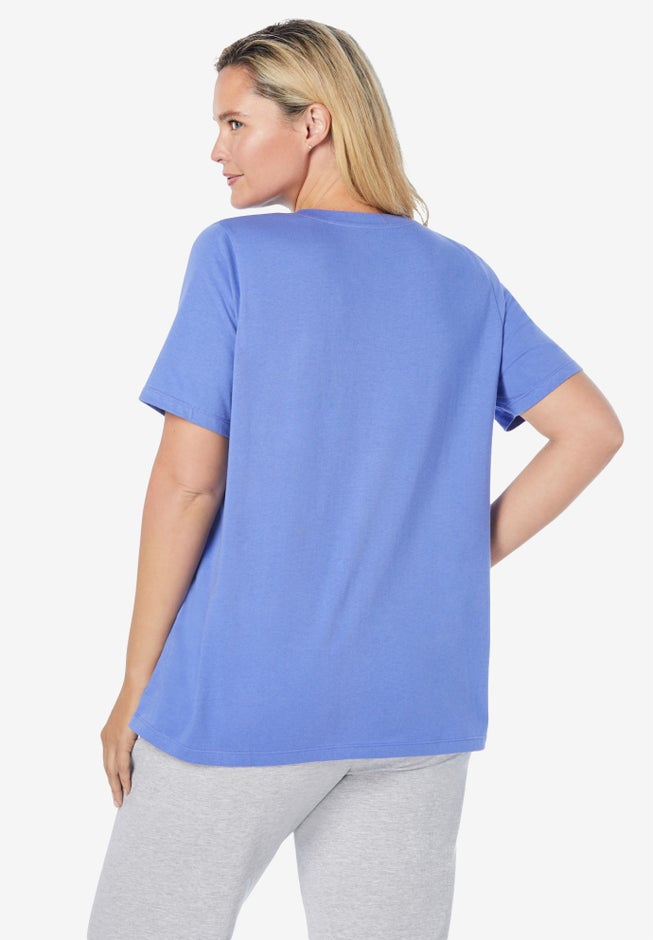 Cotton V-Neck PJ Top image number 1