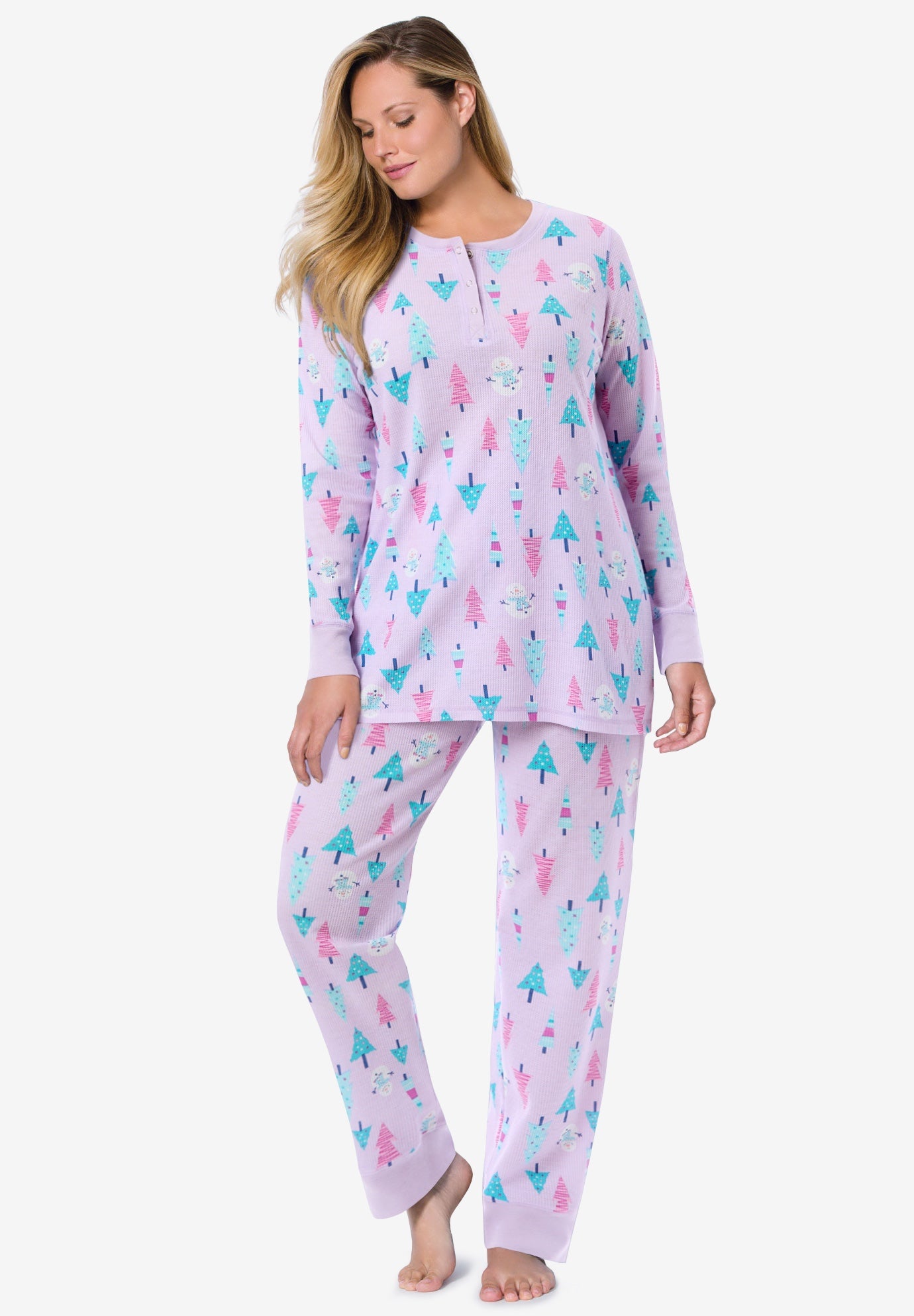 Thermal Henley Pajama Set image number 0