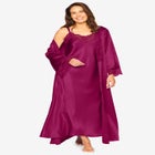 The Luxe Satin Long Peignoir Set image number null