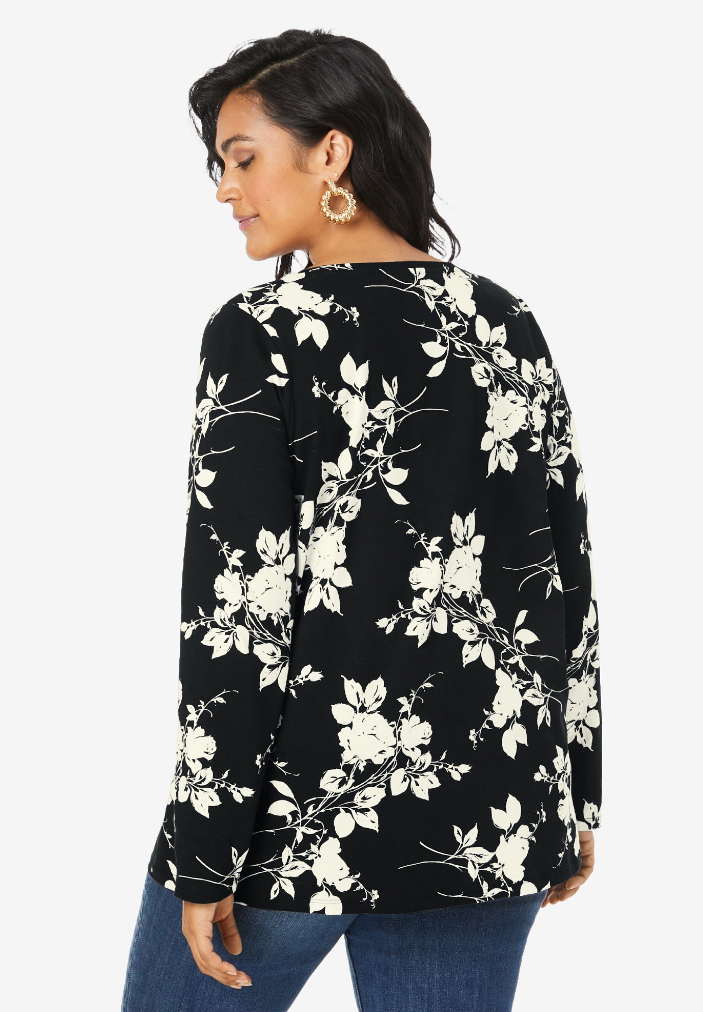 Ultimate Long Sleeve V Neck Tee image number 1