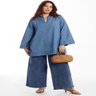 Cotton Denim Blouse image number null