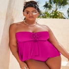 Rosette Bandeau Tankini Top image number null