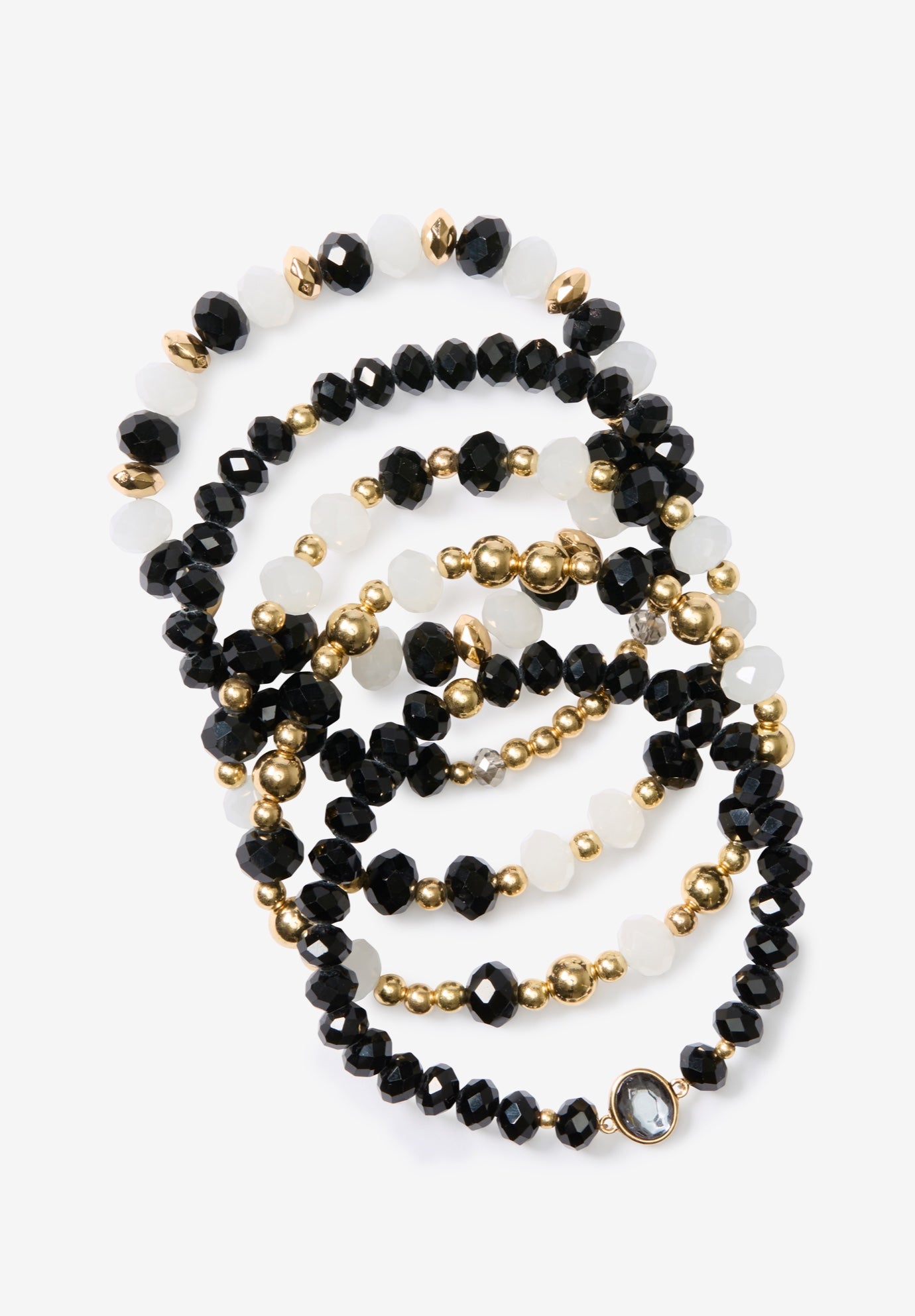 5-Row Stretch Beaded Bracelet image number 0