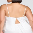 The Lace Panel Tank - Recycled Satin image number null