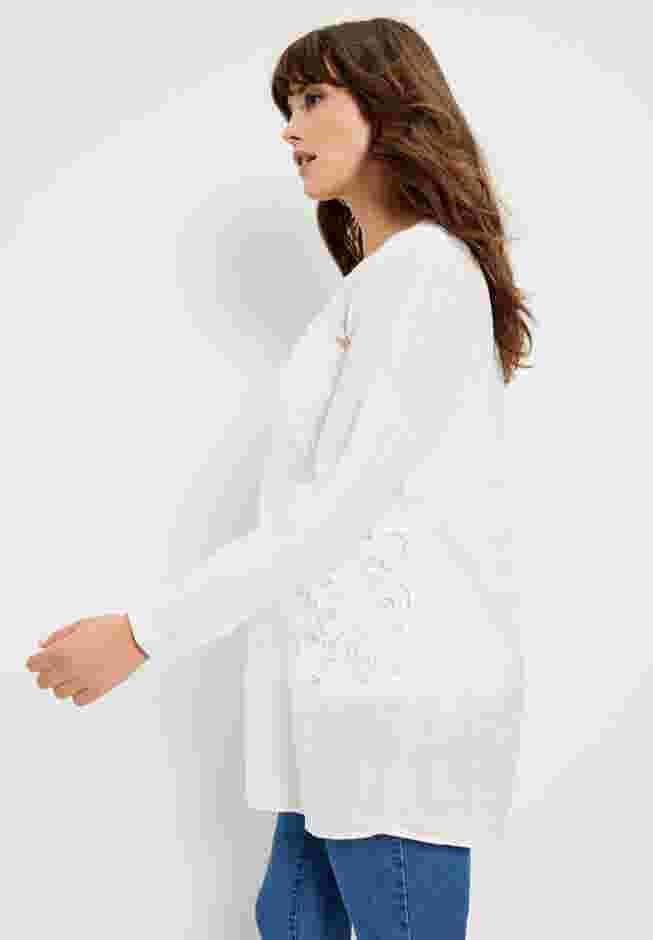 Lace-Paneled Blouse image number 1